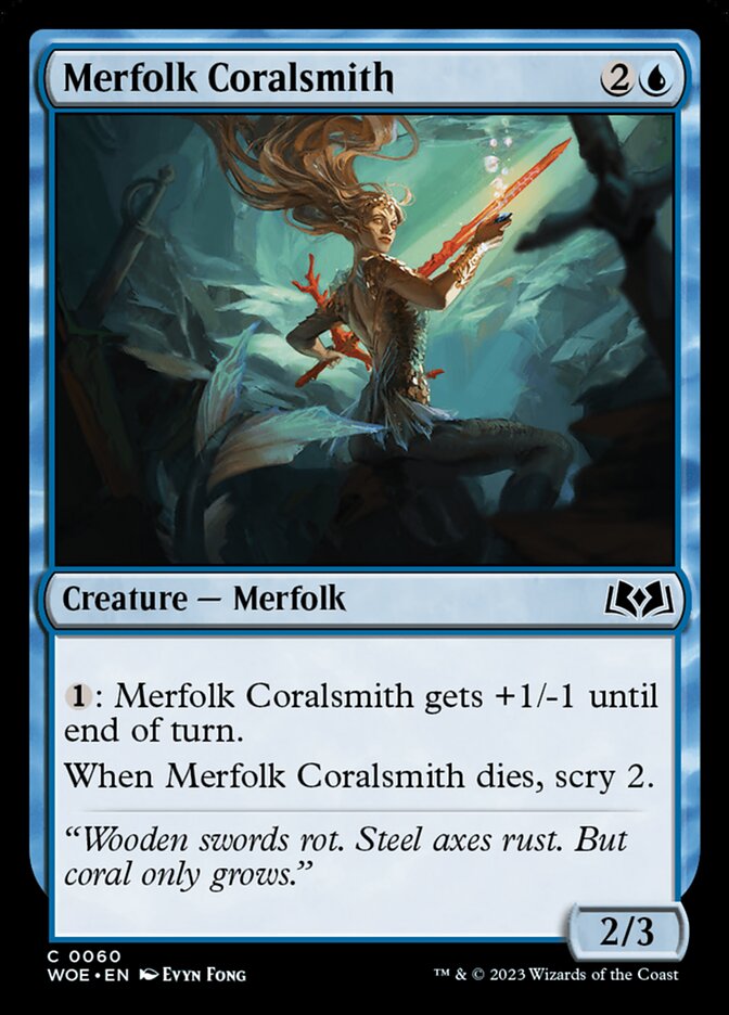 Merfolk Coralsmith 60/276 (Wilds of Eldraine)  - Foil