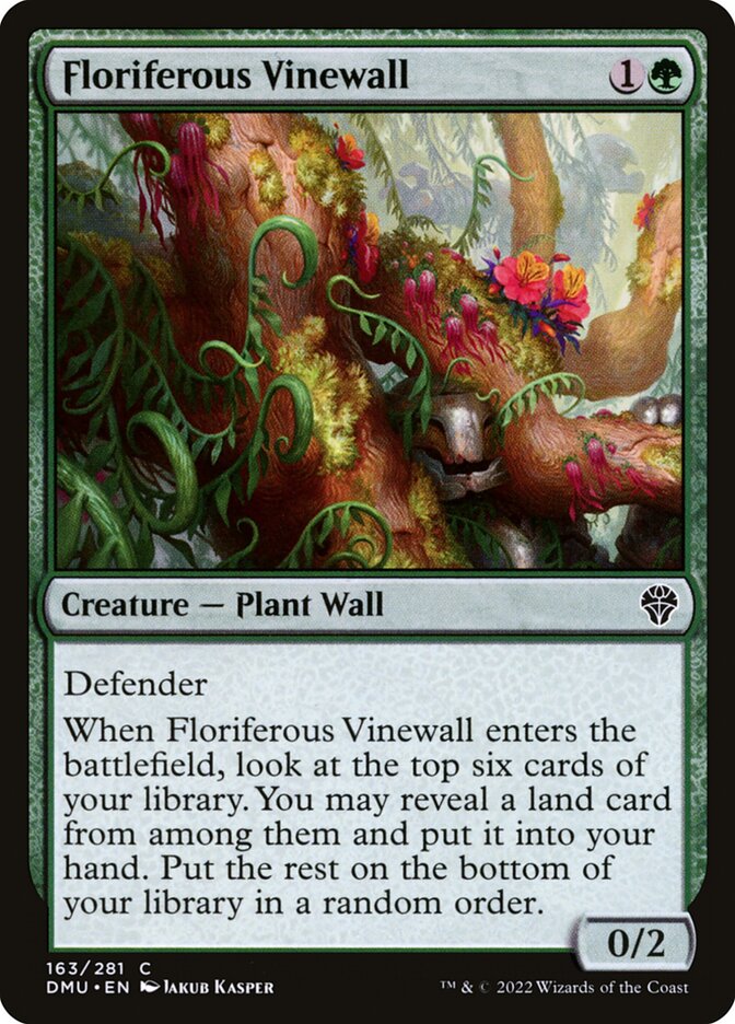 Floriferous Vinewall 163/281 (Dominaria United)  - Foil