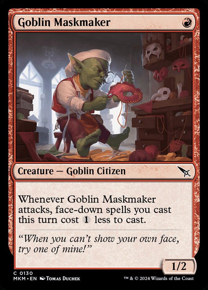 Goblin Maskmaker 130/286 (Murders at Karlov Manor)  - Foil