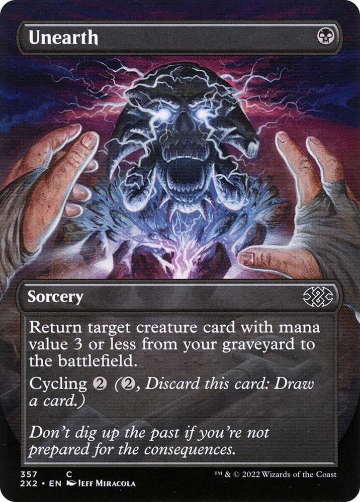 Unearth Borderless 357 (Double Masters 2022)  - Foil