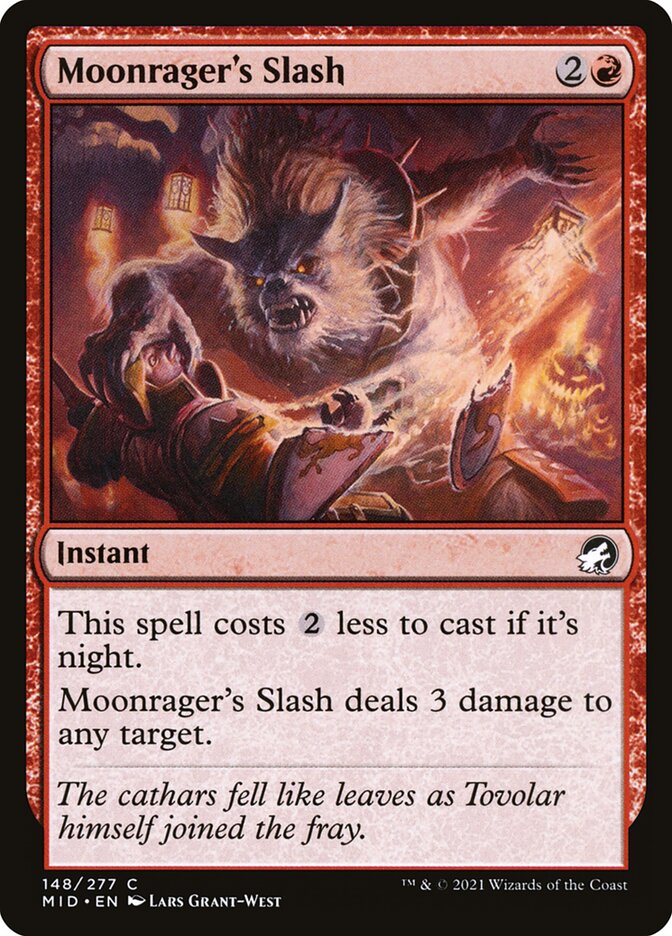 Moonrager's Slash 148/277 (Innistrad: Midnight Hunt)  - Foil