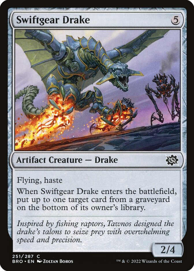 Swiftgear Drake 251/287 (The Brothers' War)  - Foil