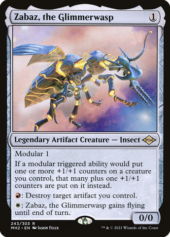 Zabaz, the Glimmerwasp 243 (Modern Horizons 2)  - Foil
