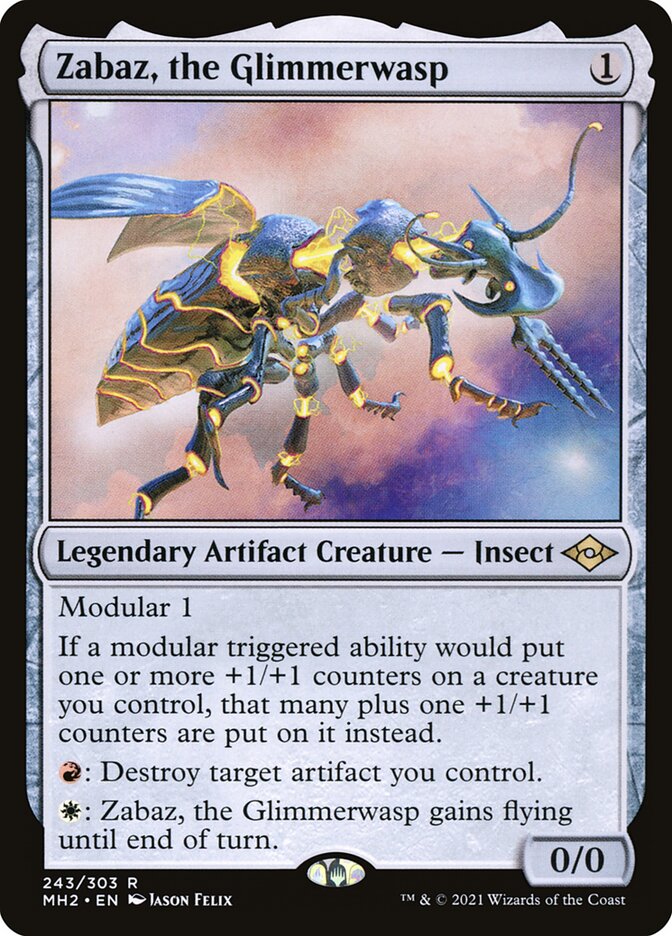 Zabaz, the Glimmerwasp 243 (Modern Horizons 2)  - Foil