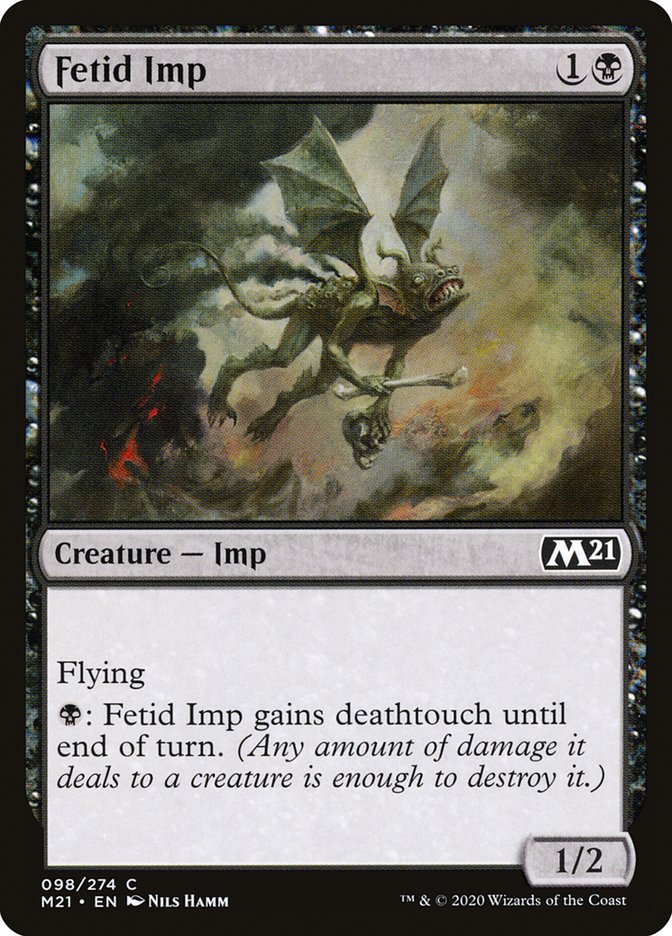 Fetid Imp 98 (Core Set 2021)  - Foil