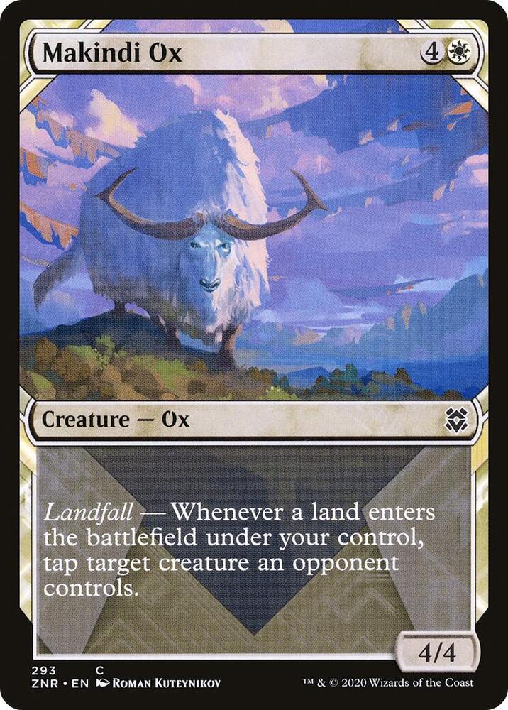 Makindi Ox 293/280 (Zendikar Rising)  - Showcase Foil