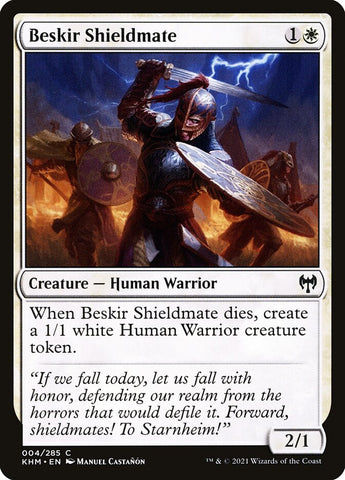 Beskir Shieldmate 4/285 (Kaldheim)  - Foil
