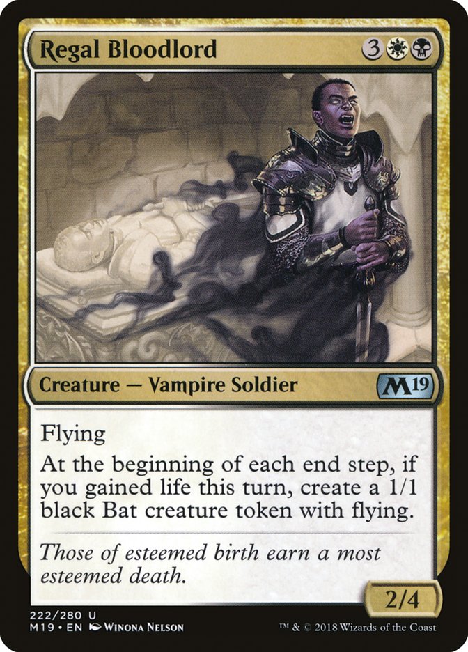 Regal Bloodlord 222/280 (Core Set 2019)  - Foil