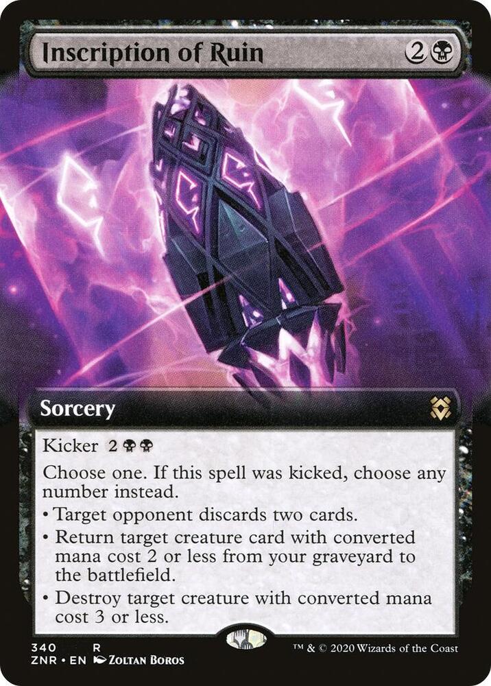 Inscription of Ruin 340/280 (Zendikar Rising)  - Extended Art
