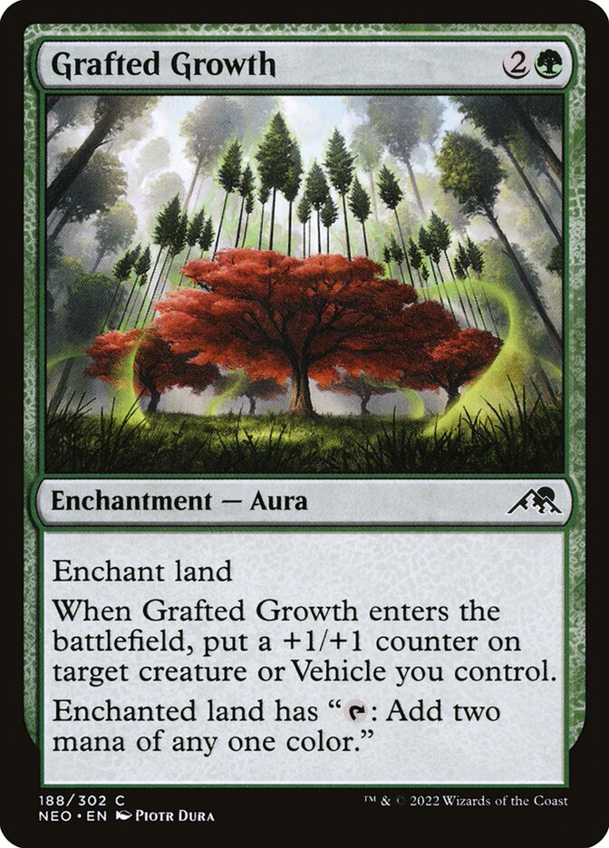 Grafted Growth 188/302 (Kamigawa: Neon Dynasty)  - Foil