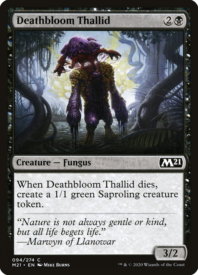 Deathbloom Thallid 94 (Core Set 2021) 