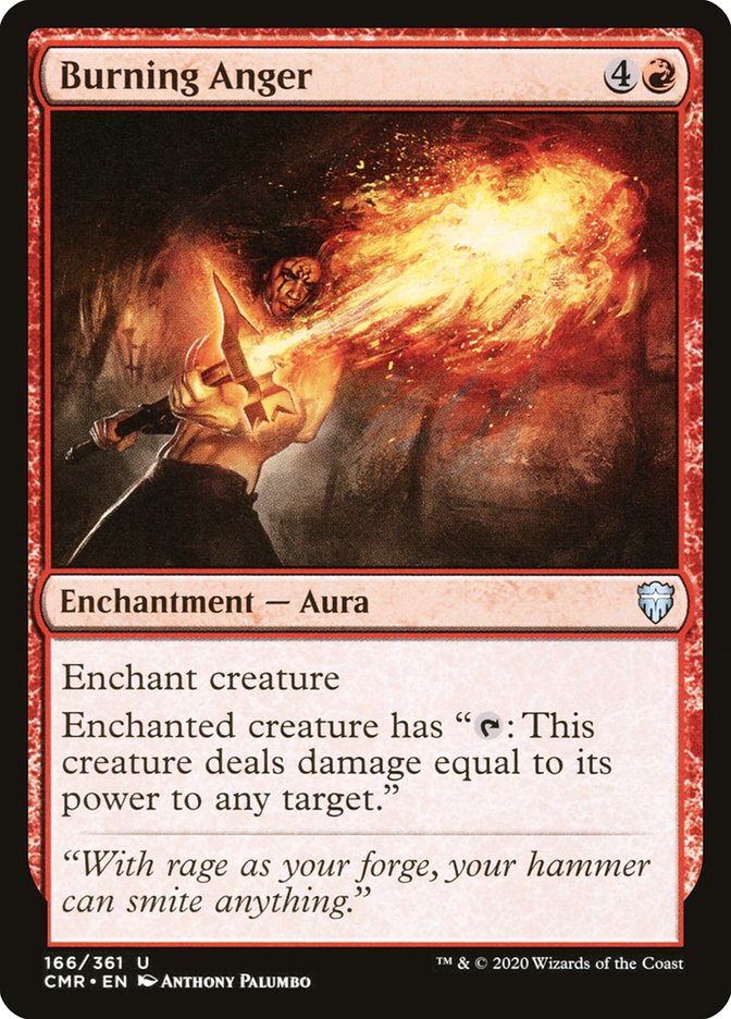 Burning Anger 166 (Commander Legends)  - Foil
