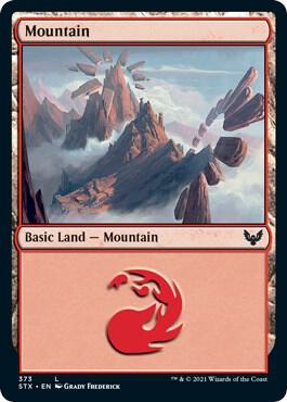 Mountain 373 373 (Strixhaven: School of Mages)  - Foil