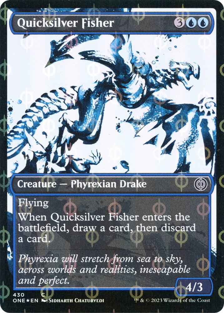 Quicksilver Fisher 430 (Phyrexia: All Will Be One)  - Showcase Compleat Foil