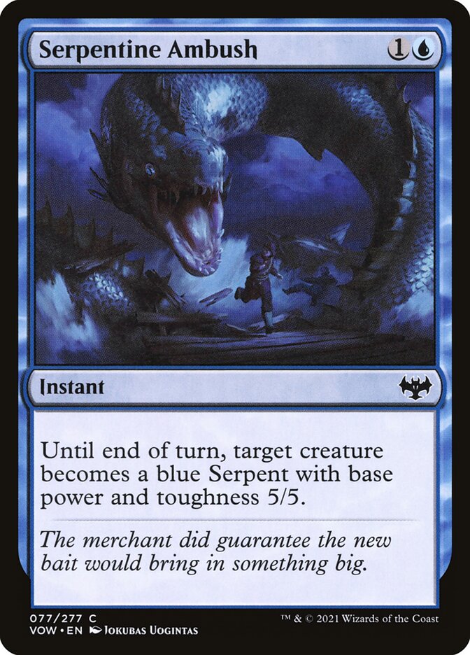 Serpentine Ambush 77/277 (Innistrad: Crimson Vow)  - Foil