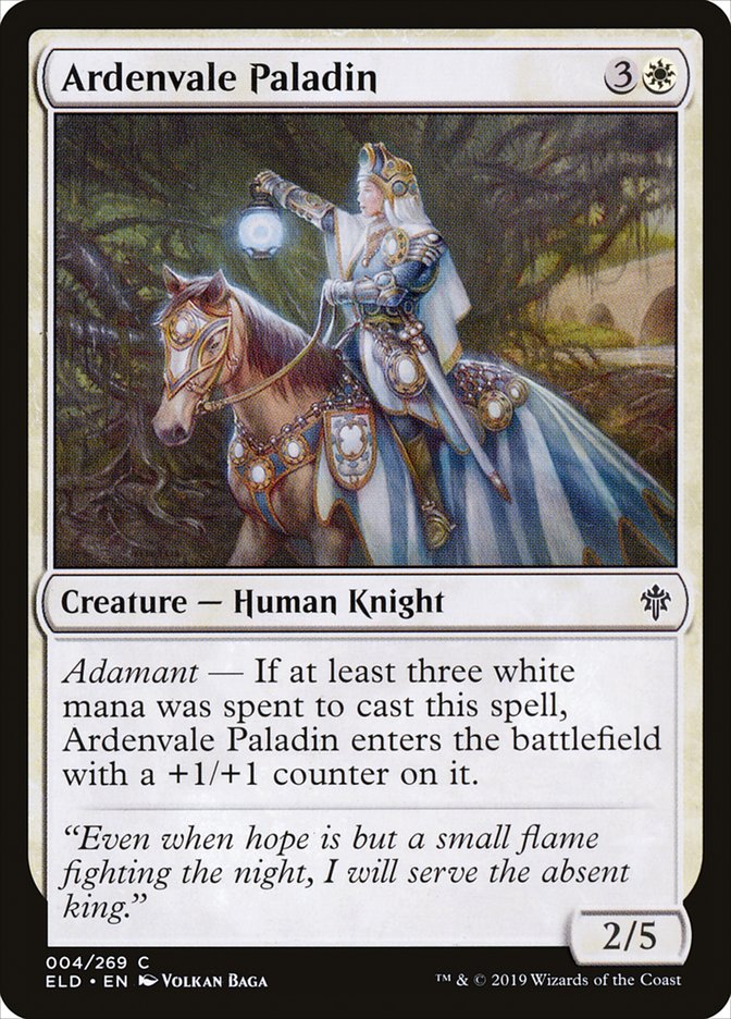 Ardenvale Paladin 4 (Throne of Eldraine) 