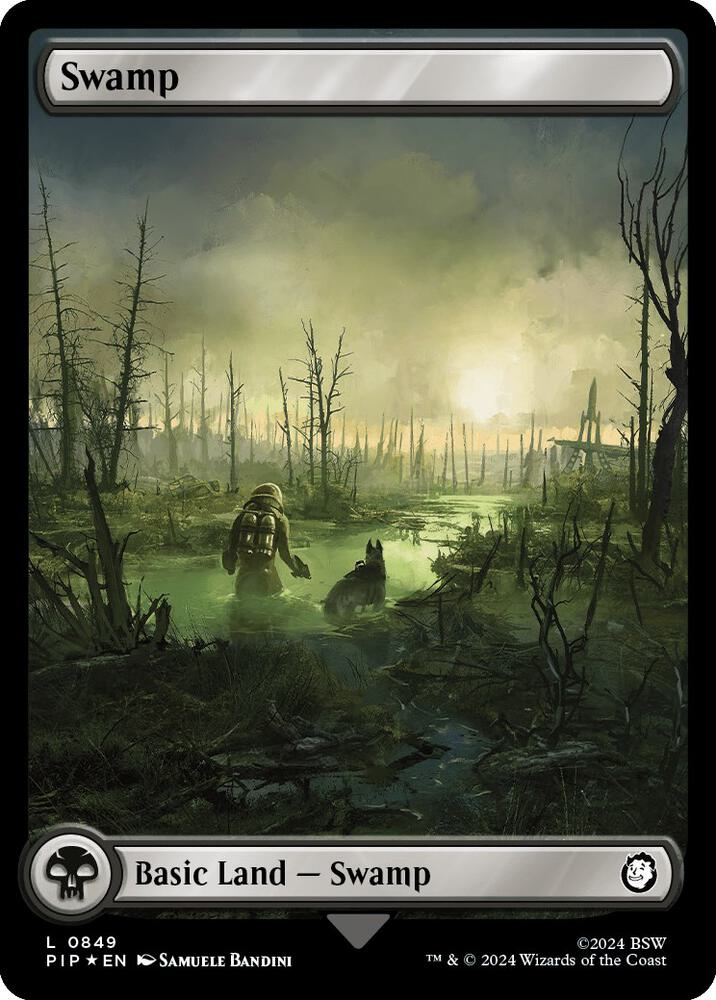 Swamp 849/326 (Universes Beyond: Fallout)  - Full Art Surge Foil