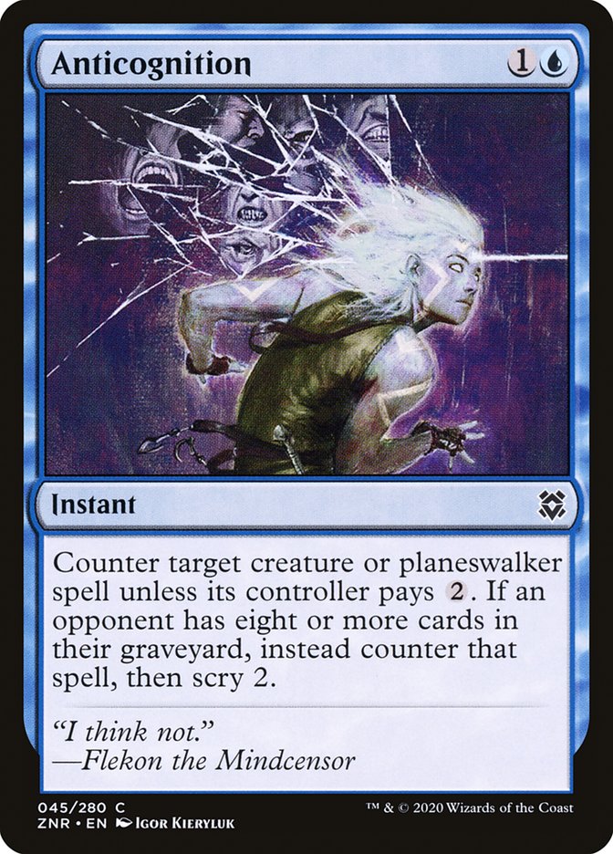 Anticognition 45/280 (Zendikar Rising) 