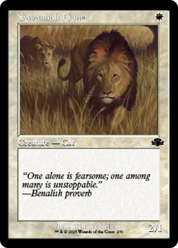 Savannah Lions 270/261 (Dominaria Remastered)  - Retro