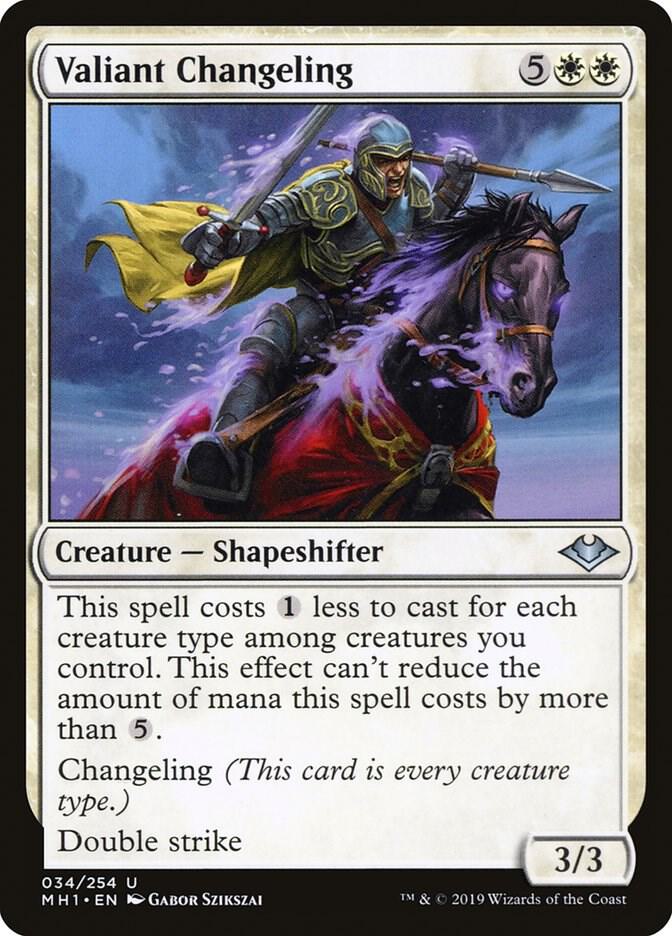 Valiant Changeling 34/254 (Modern Horizons)  - Foil