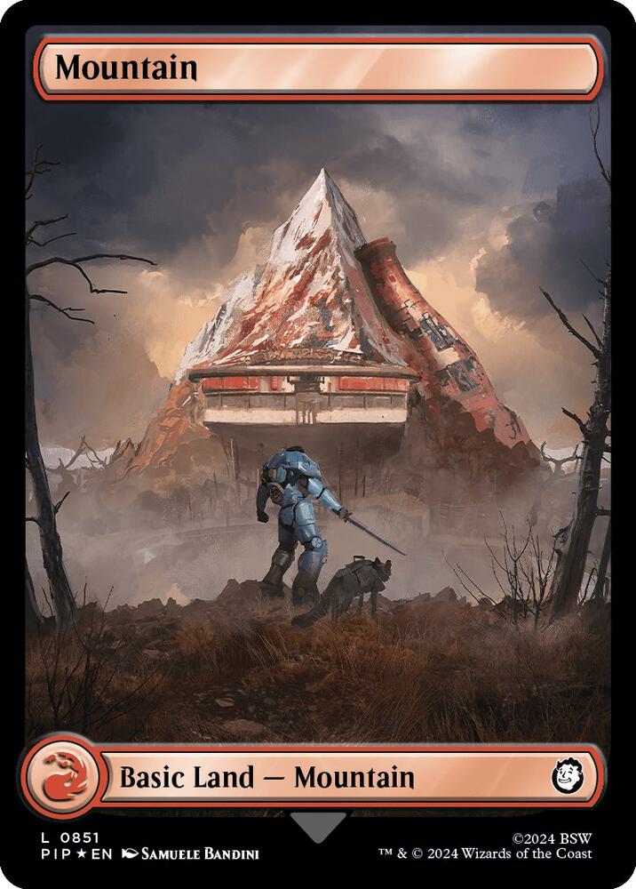 Mountain 851/326 (Universes Beyond: Fallout)  - Full Art Surge Foil