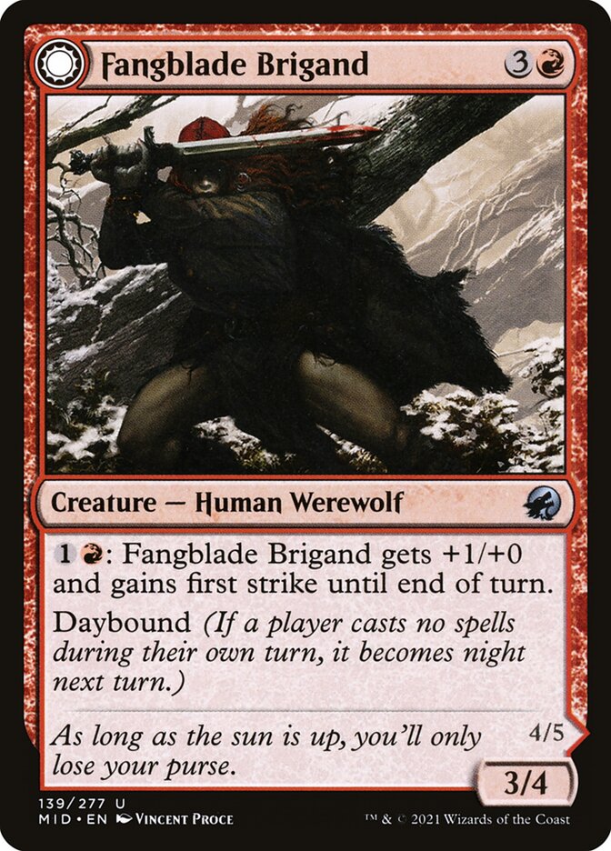Fangblade Brigand // Fangblade Eviscerator 139/277 (Innistrad: Midnight Hunt) 