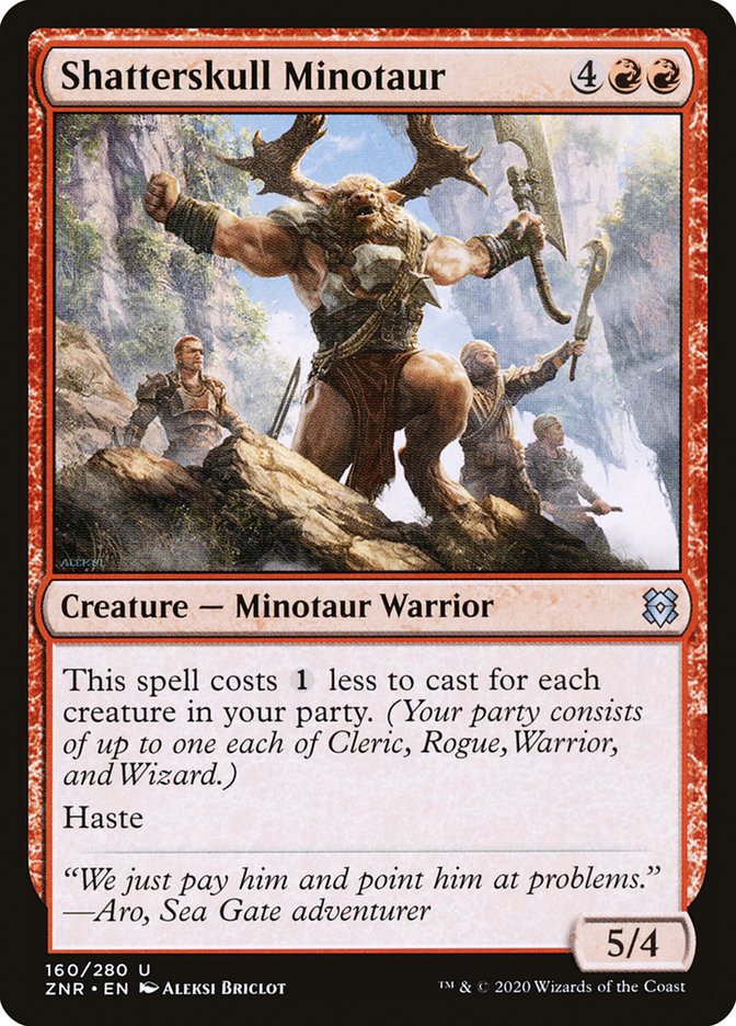 Shatterskull Minotaur 160/280 (Zendikar Rising)  - Foil