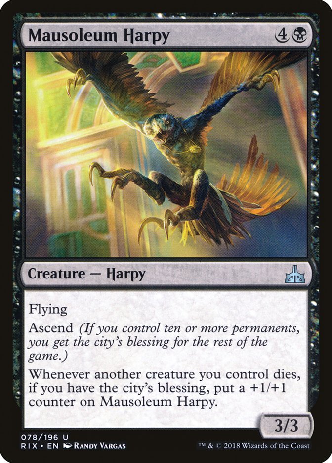 Mausoleum Harpy 78/196 (Rivals of Ixalan) 