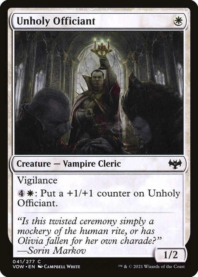 Unholy Officiant 41/277 (Innistrad: Crimson Vow) 