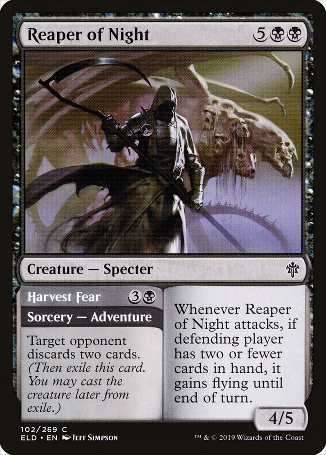 Reaper of Night // Harvest Fear 102/269 (Throne of Eldraine) 