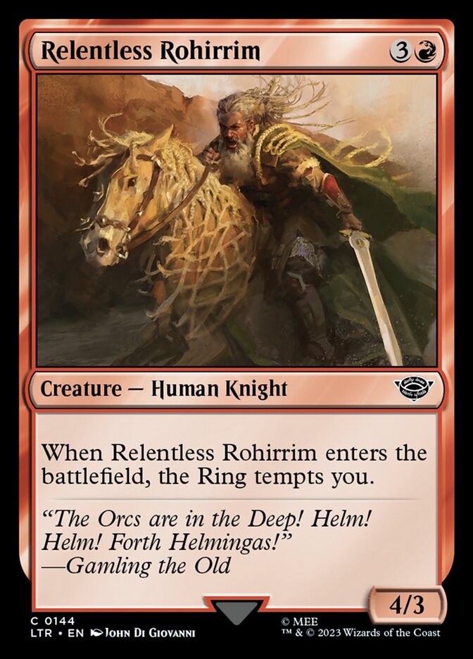 Relentless Rohirrim 144 (Universes Beyond: The Lord of the Rings: Tales of Middle-earth)  - Foil