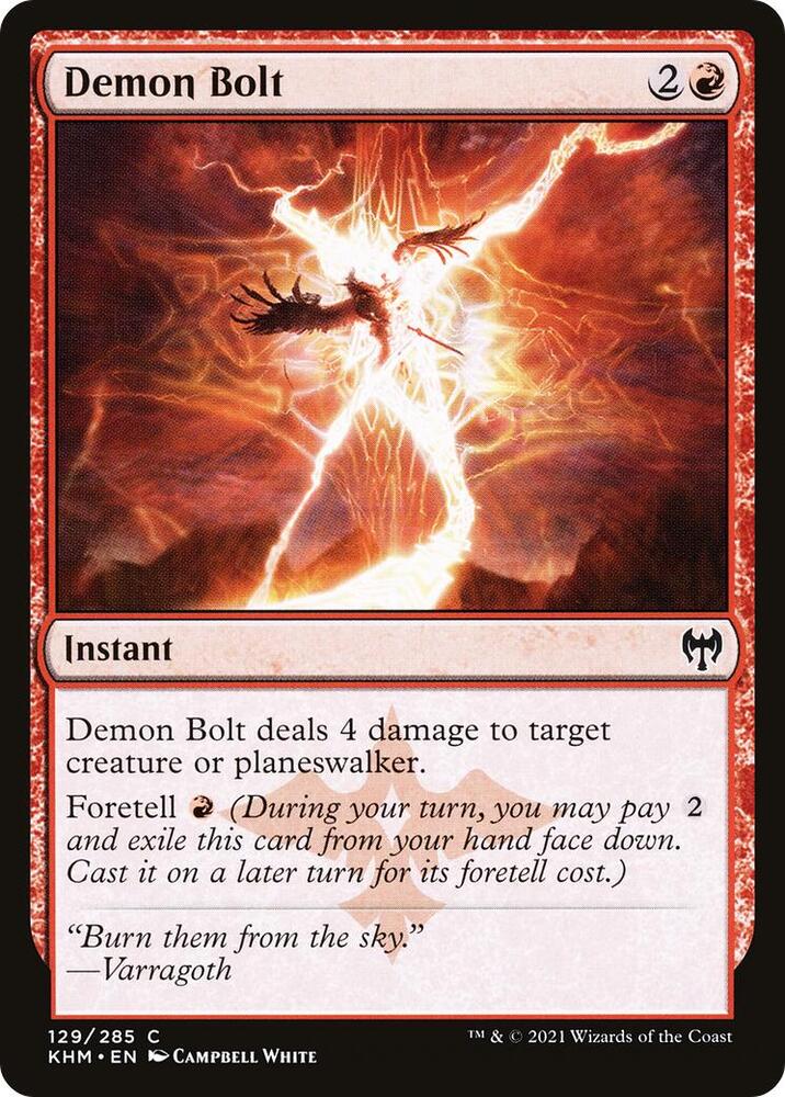 Demon Bolt 129/285 (Kaldheim)  - Foil