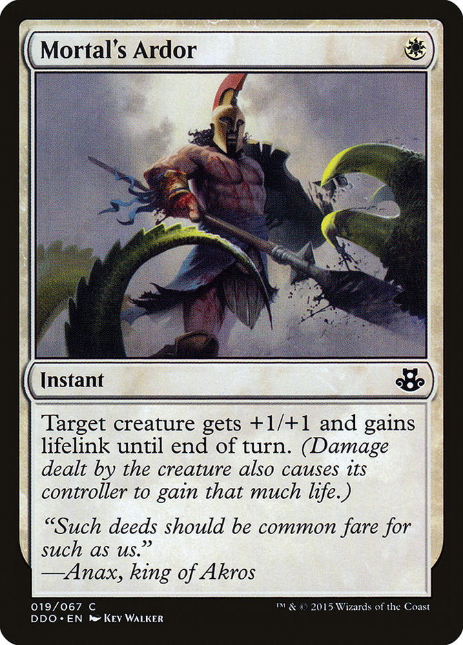 Mortal's Ardor 19/67 (Duel Decks: Elspeth vs. Kiora) 