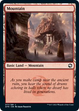 Mountain 277 277 (Adventures in the Forgotten Realms)  - Foil