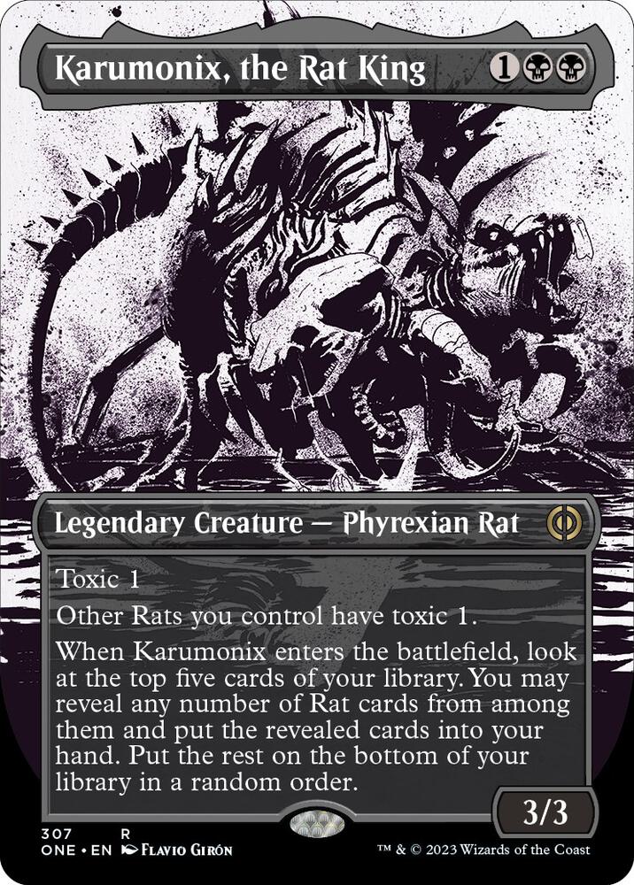 Karumonix, the Rat King 307 (Phyrexia: All Will Be One)  - Borderless Foil