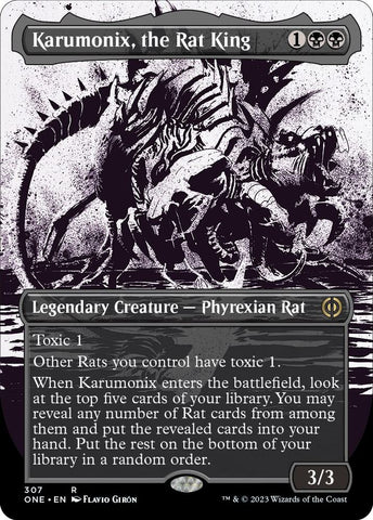 Karumonix, the Rat King 307 (Phyrexia: All Will Be One)  - Borderless Foil