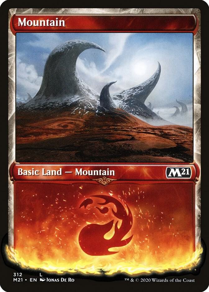 Mountain 312 (Core Set 2021)  - Showcase Foil