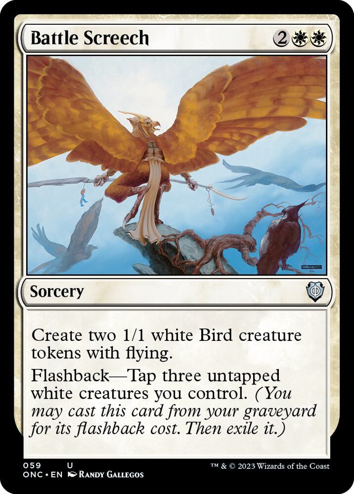 Battle Screech 59/28 (Commander: Phyrexia: All Will Be One) 