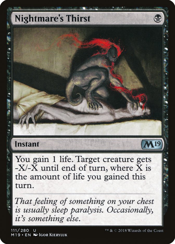 Nightmare's Thirst 111/280 (Core Set 2019) 