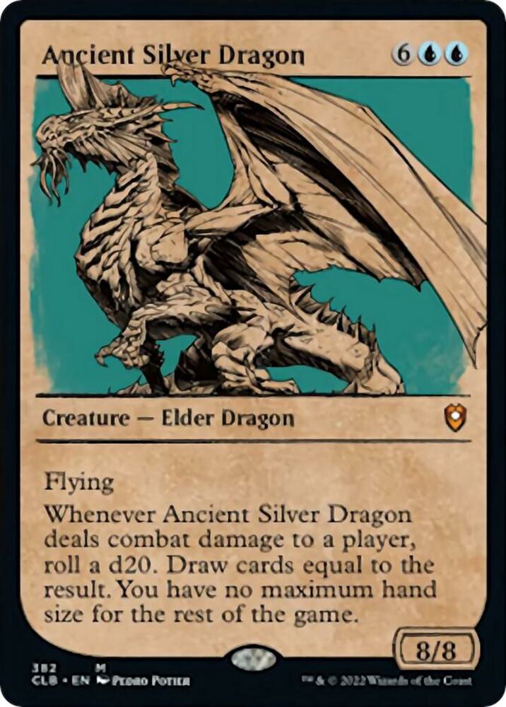 Ancient Silver Dragon Showcase 382 (Commander Legends: Battle for Baldur's Gate)  - Foil