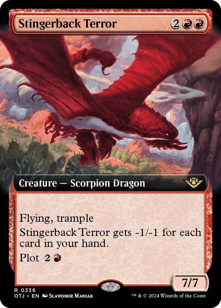 Stingerback Terror 336/286 (Outlaws of Thunder Junction)  - Extended Art