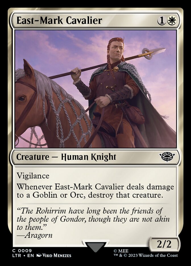 East-Mark Cavalier 9 (Universes Beyond: The Lord of the Rings: Tales of Middle-earth)  - Foil
