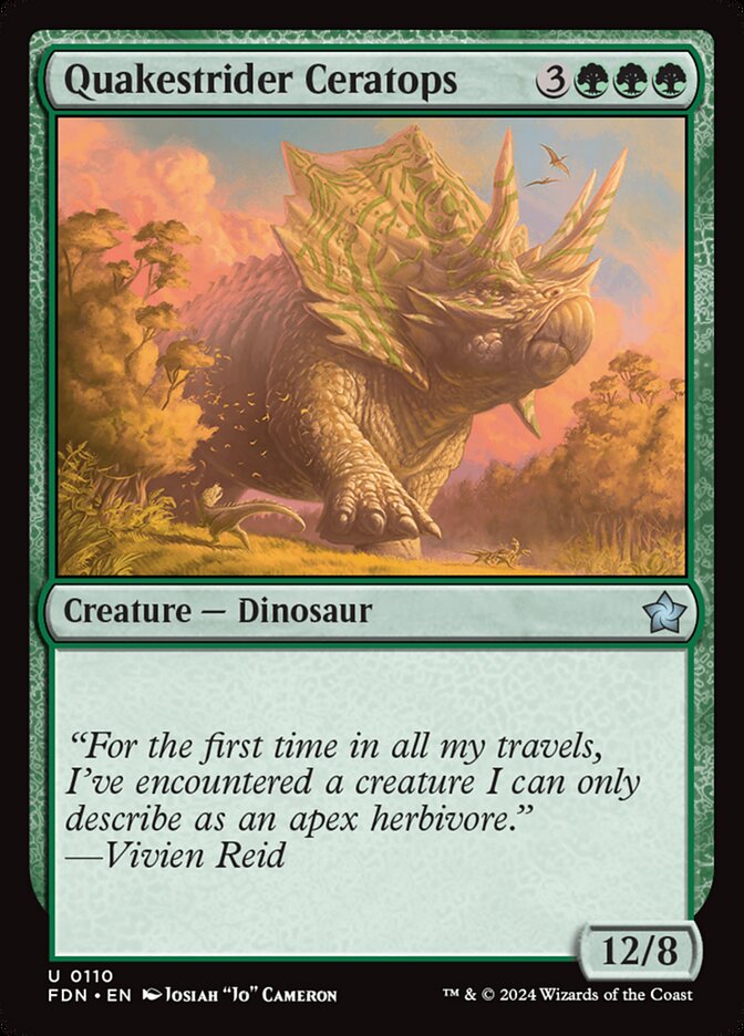 Quakestrider Ceratops 110/291 (Foundations)  - Foil