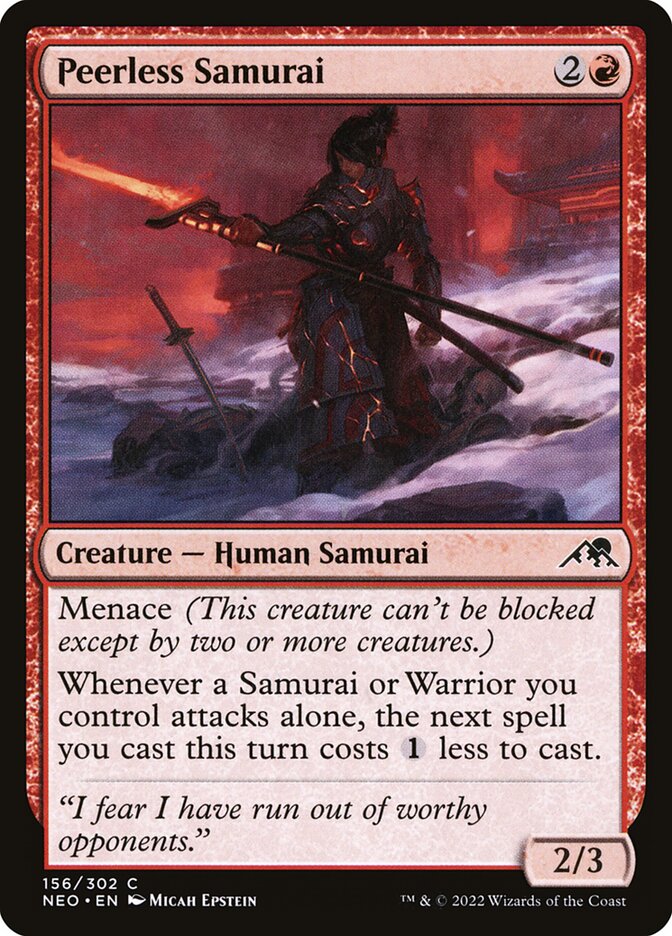 Peerless Samurai 156/302 (Kamigawa: Neon Dynasty)  - Foil