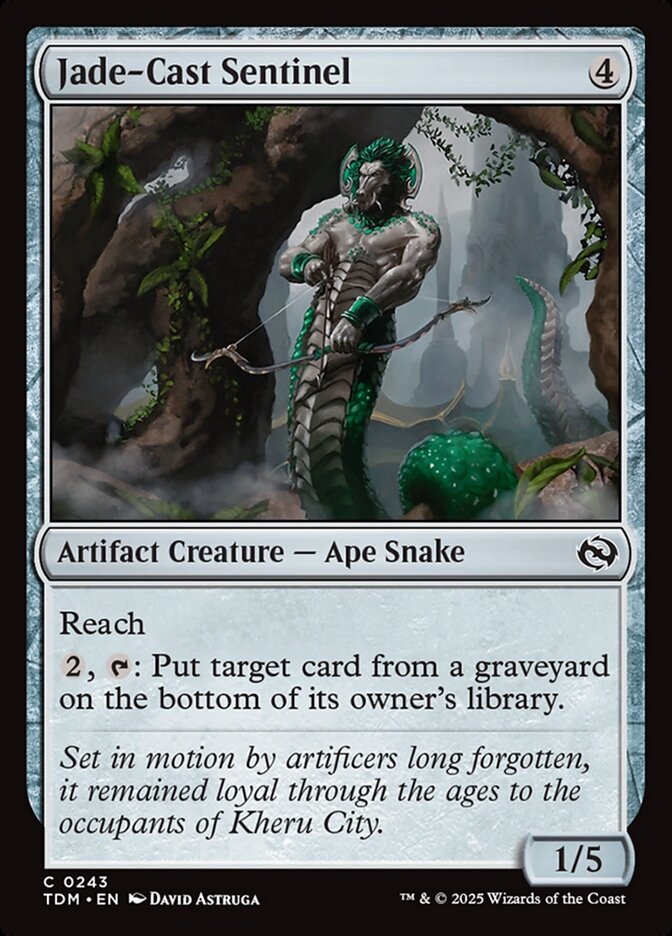 Jade-Cast Sentinel 243/291 (Tarkir: Dragonstorm)  - Foil