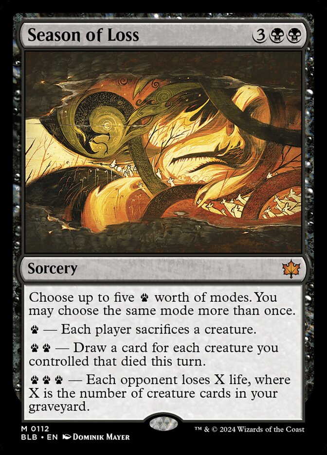 Season of Loss 112 (Bloomburrow)  - Foil