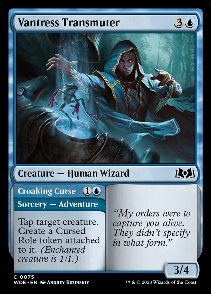Vantress Transmuter // Croaking Curse 75 (Wilds of Eldraine)  - Foil