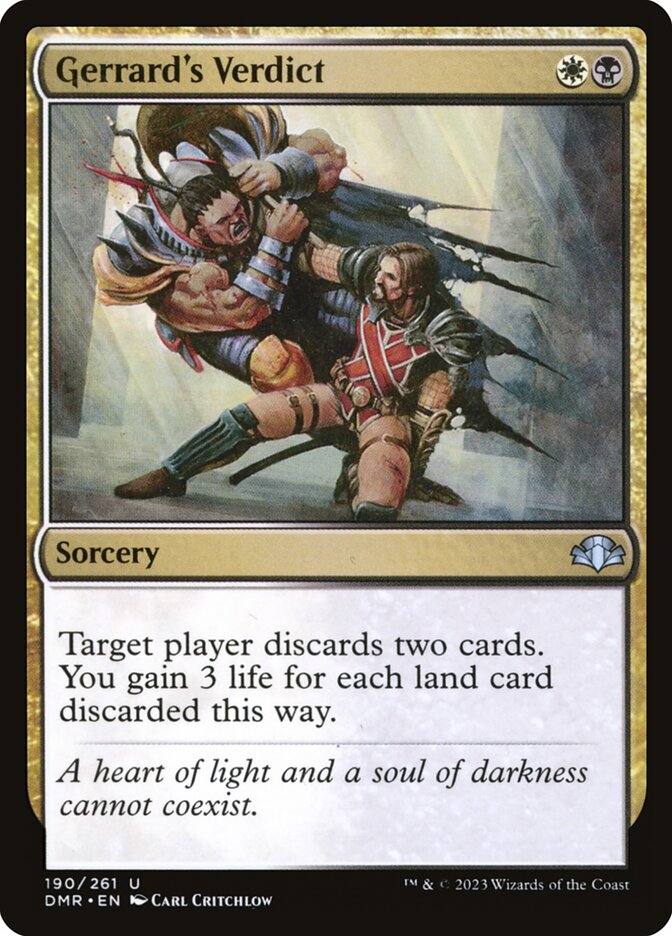 Gerrard's Verdict 190/261 (Dominaria Remastered) 