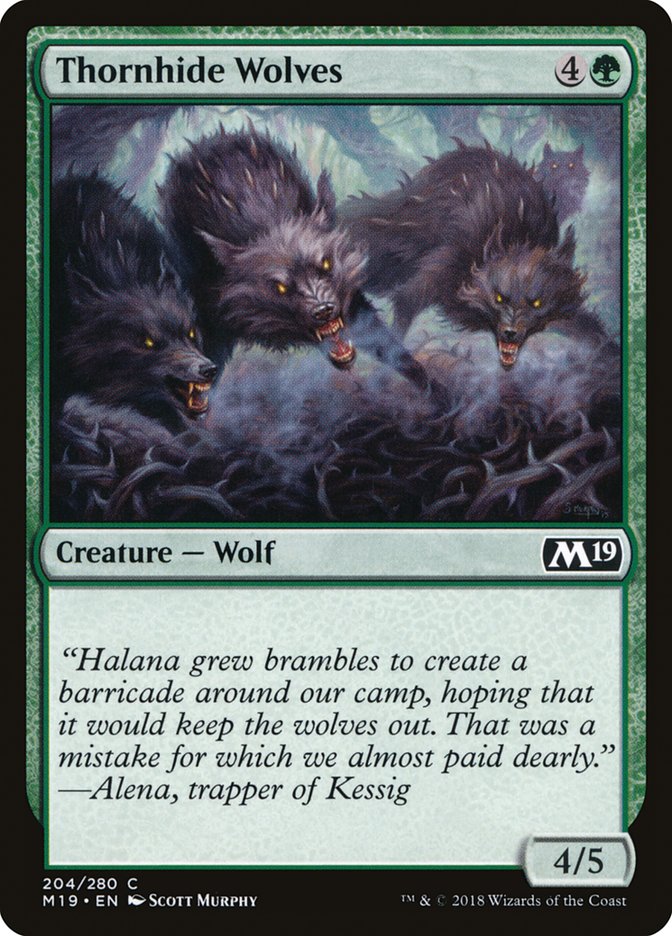 Thornhide Wolves 204/280 (Core Set 2019) 