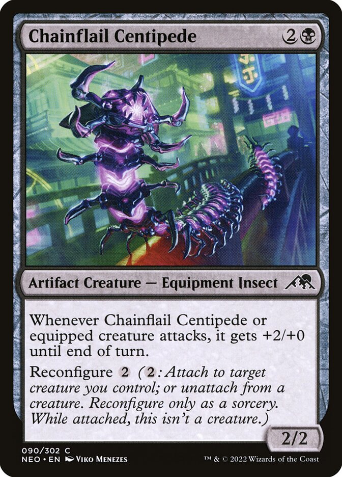 Chainflail Centipede 90/302 (Kamigawa: Neon Dynasty) 